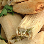 Two chicken Tamales