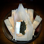 Mexican Style Spinach and cheese tamales